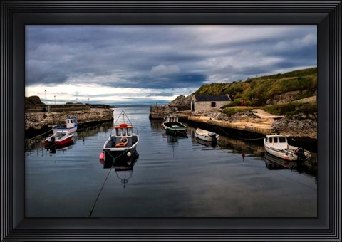 Framed Fishing Harbor Print