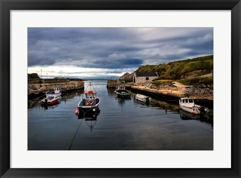 Framed Fishing Harbor Print