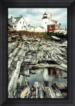 Framed Harbor Land Print