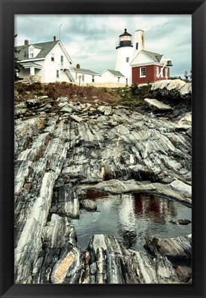 Framed Harbor Land Print