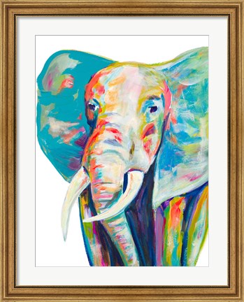 Framed Colorful Elephant Print