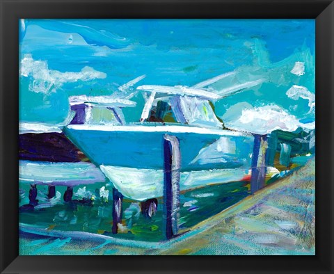 Framed Docked Boats Print