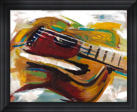 Framed Colorful Guitar Print