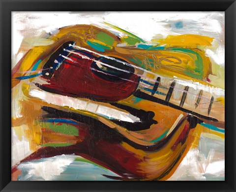 Framed Colorful Guitar Print