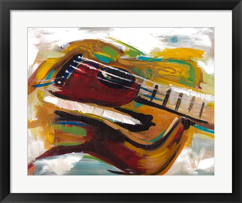 Framed Colorful Guitar Print