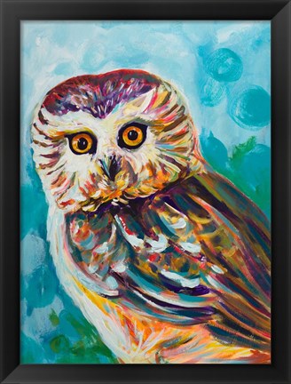 Framed Colorful Owl Print