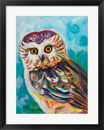 Framed Colorful Owl Print