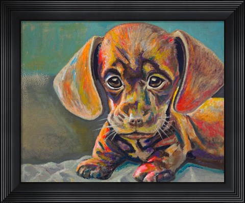 Framed Puppy Face Print
