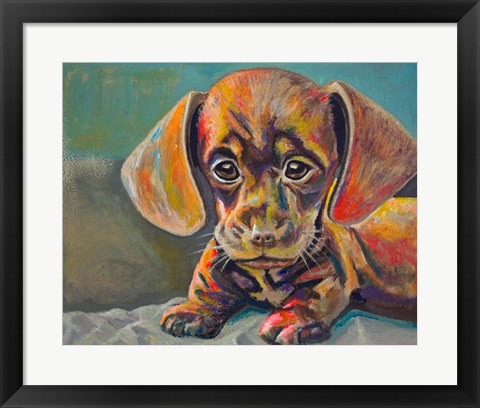 Framed Puppy Face Print