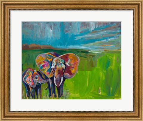 Framed Elephant&#39;s Love Print