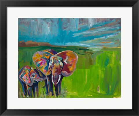 Framed Elephant&#39;s Love Print