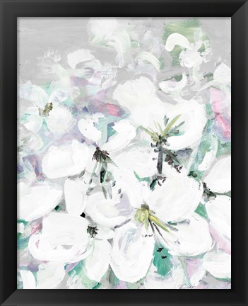 Framed White Orchids Print