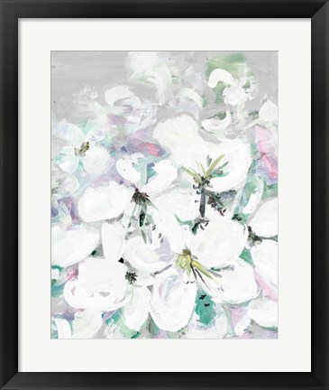 Framed White Orchids Print