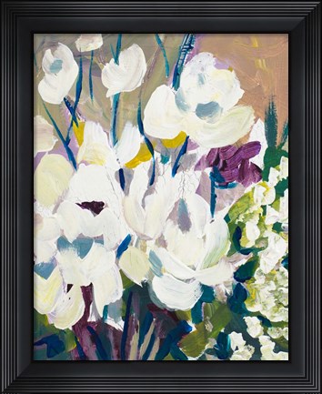 Framed Painting of Orchids Print