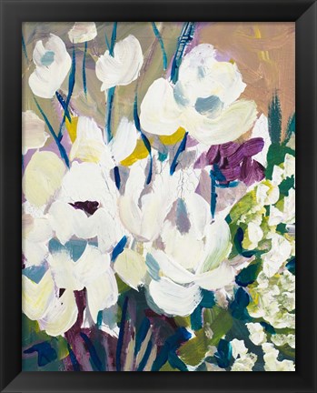 Framed Painting of Orchids Print