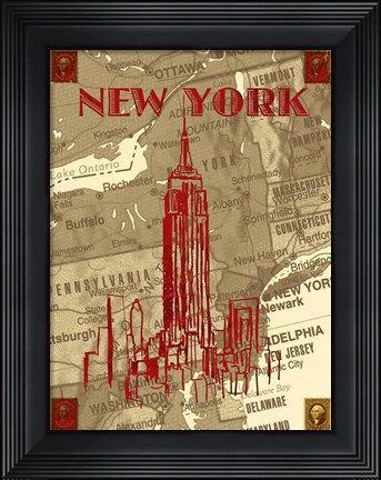 Framed City Stops III Print