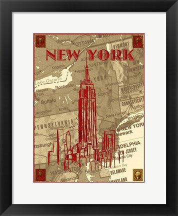 Framed City Stops III Print