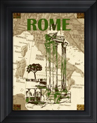 Framed City Stops IV Print