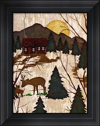 Framed Cabin in the Woods II Print