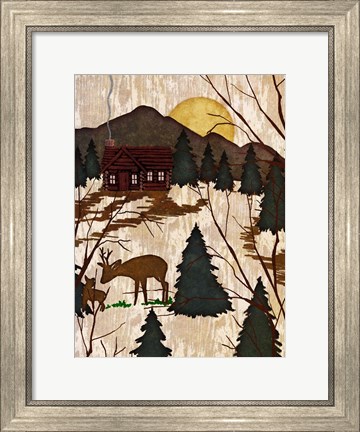 Framed Cabin in the Woods II Print