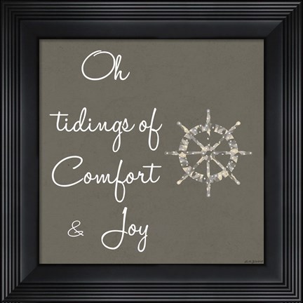 Framed Silver Coast Christmas Square II Print