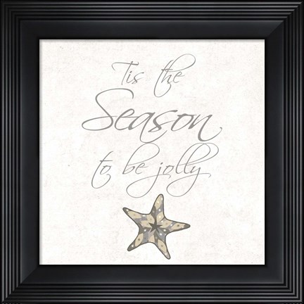 Framed Silver Coast Christmas Square IV Print
