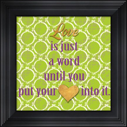 Framed Love and Smile I Print