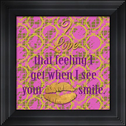 Framed Love and Smile II Print