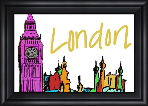 Framed Vibrant London Print
