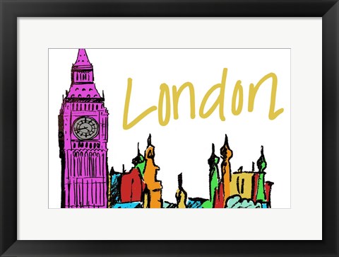 Framed Vibrant London Print