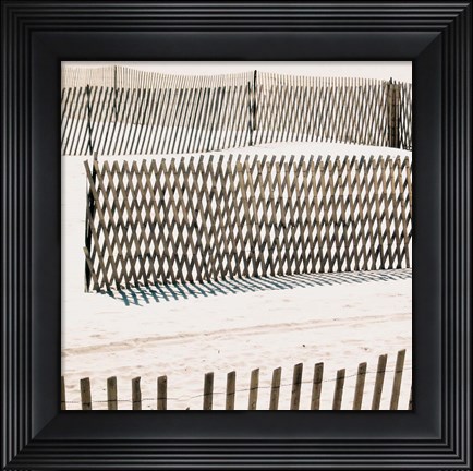 Framed Beach Fence II Print
