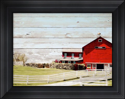 Framed Farm Fence Print