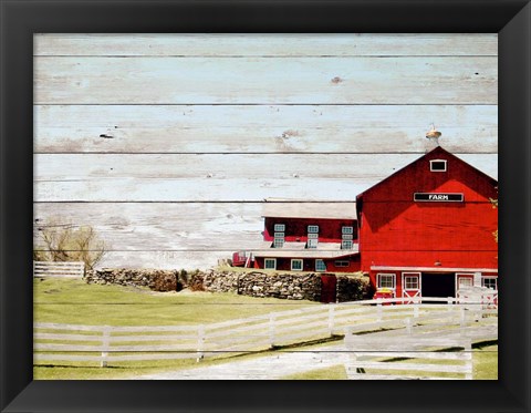 Framed Farm Fence Print