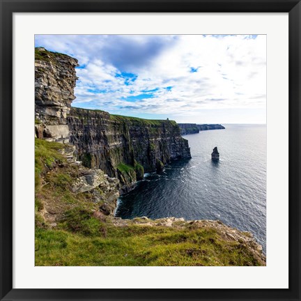 Framed Cliffs of Moher Square Print