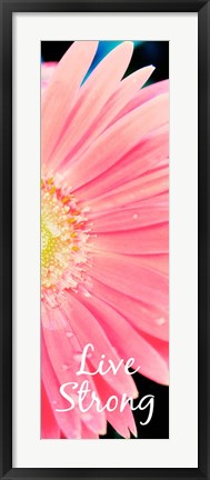 Framed Live Strong Daisy Print