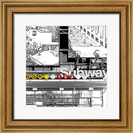 Framed Subway Square Print