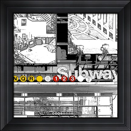 Framed Subway Square Print