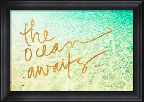 Framed Ocean Awaits Print