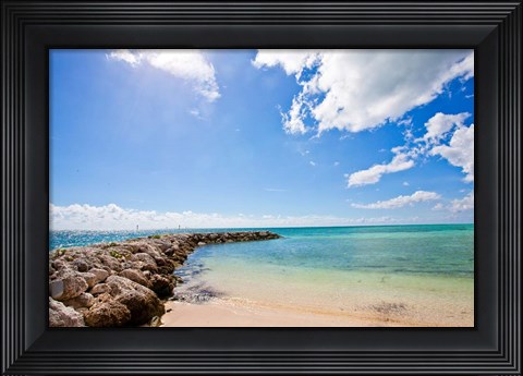 Framed Rock Pier Print