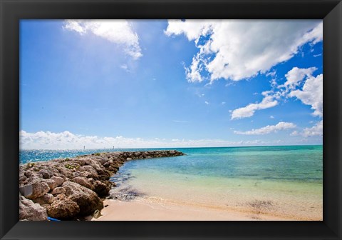 Framed Rock Pier Print