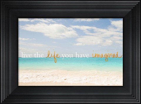 Framed Beach Inspiration II Print