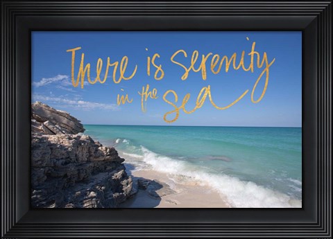 Framed Serenity In The Sea Print