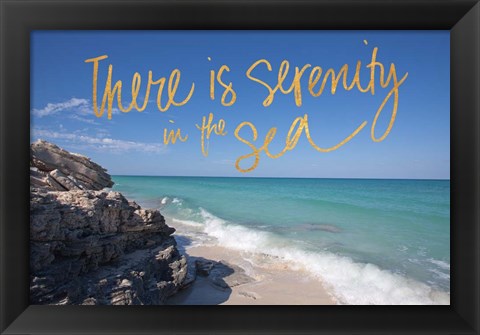 Framed Serenity In The Sea Print
