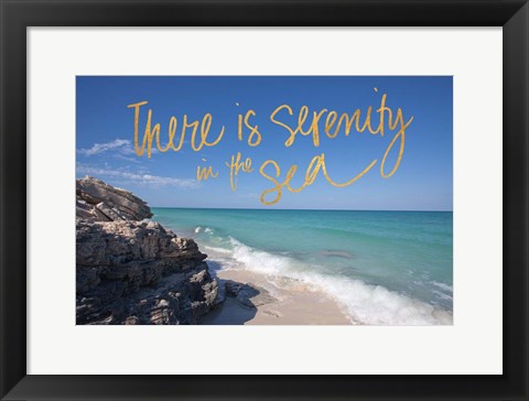 Framed Serenity In The Sea Print