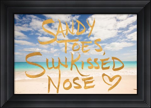 Framed Sandy Toes, Sun Kissed Nose Print