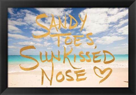 Framed Sandy Toes, Sun Kissed Nose Print