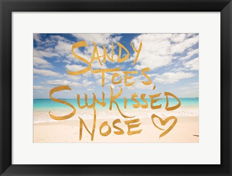 Framed Sandy Toes, Sun Kissed Nose Print