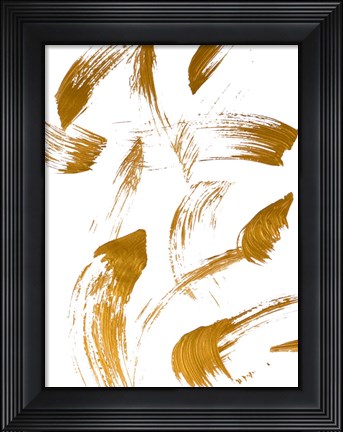 Framed Copper Strokes I Print