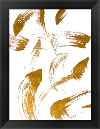 Framed Copper Strokes I Print