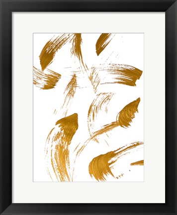 Framed Copper Strokes I Print